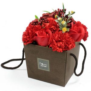 Healing Light Online Psychics and New-Age Shop Red Rose and Carnation Soap Flower Bouquet for Sale