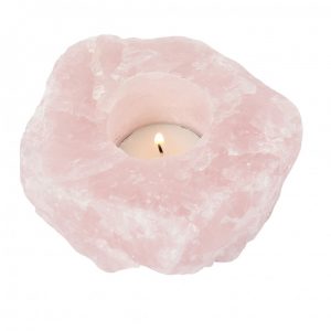 Healing Light Online Psychic Readings and Merchandise Tea Light Holder in Rose Quartz