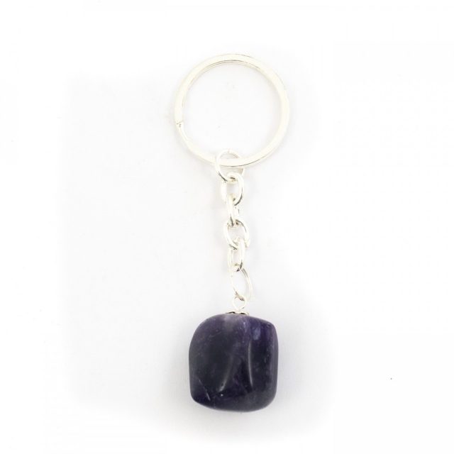 Healing Light Online Psychic Readings and Merchandise Amethyst Tumblestone Keyring