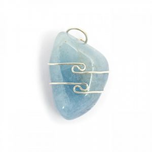 Healing Light Online Psychic Readings and Merchandise Aqua Marine Wire Wrap Pendant