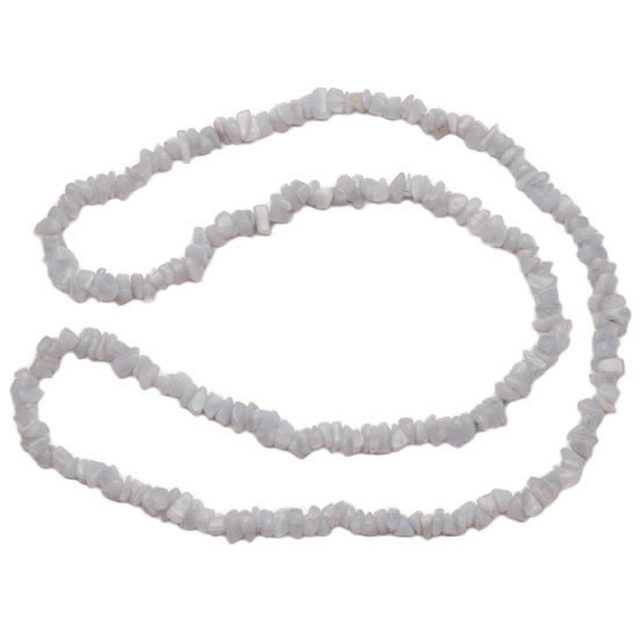 Healing Light Online Psychic Readings and Merchandise Blue Lace Agate Chip Necklace 32 inch