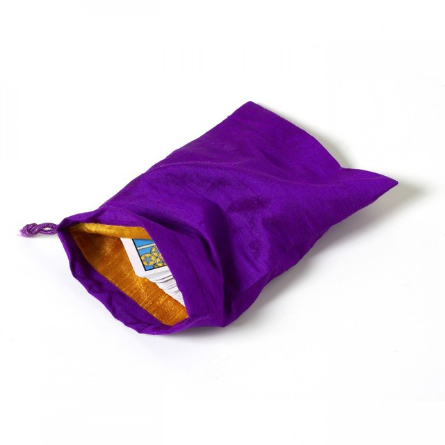 Healing Light Online Psychic Readings and Merchandise Large Purple Silk Bag for Tarot