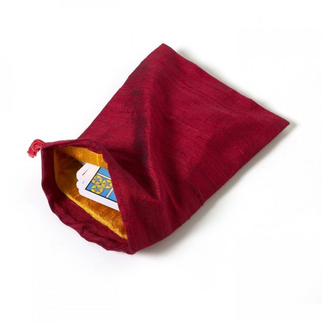 Healing Light Online Psychic Readings and Merchandise Large Red Silk Bag for Tarot