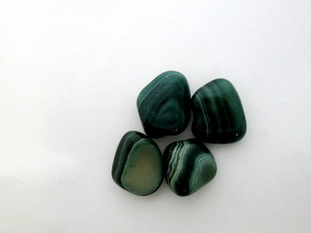Healing Light Online Psychic Readings and MerchandiseGreen Banded Agate Tumblestone