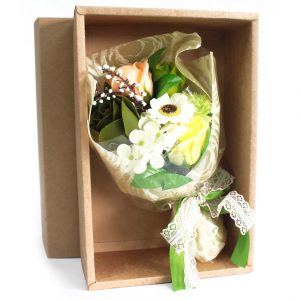 Healing Light Online Psychics and New-Age Shop Soap Flower Boxed Hand Bouquet Green for Sale