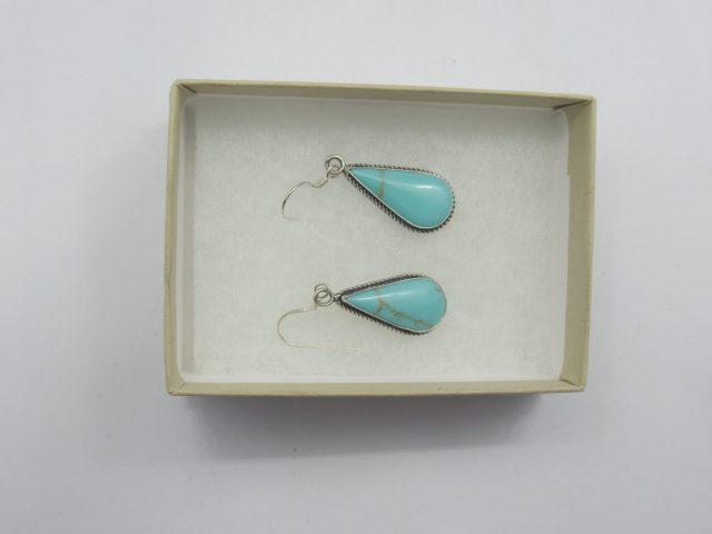 Healing Light Online Psychics New Age Shop Merchandise Turquoise Teardrop Drop Earrings