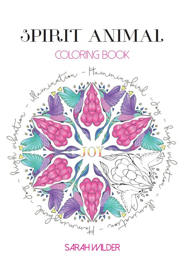 Healing Light Online Psychics Spirit Animal Colouring Book by Sarah Wilder for sale