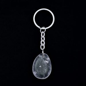 Healing Light Online Psychic Readings and Merchandise Teardrop Clear Quartz Keyring