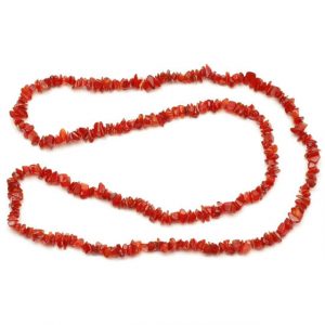 Healing Light Online Psychic Readings and Merchandise Carnelian Chip Necklace 32 inch