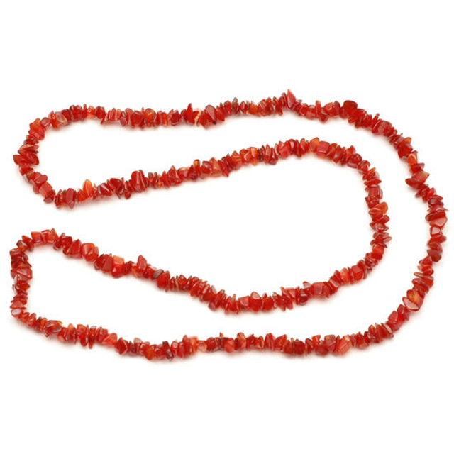 Healing Light Online Psychic Readings and Merchandise Carnelian Chip Necklace 32 inch