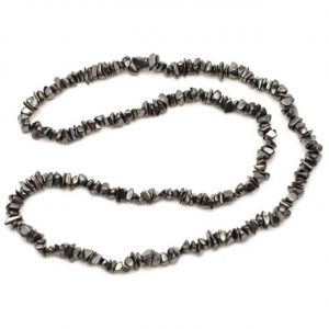 Healing Light Online Psychic Readings and Merchandise Hematite Chip Necklace 32 inch