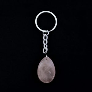 Healing Light Online Psychic Readings and Merchandise Teardrop Rose Quartz Keyring