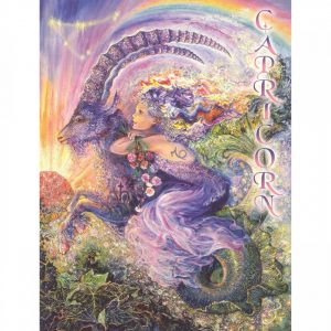 Healing Light Online Psychic Readings and Merchandise Zodiac Greeting Card Capricorn by Josephine Wall