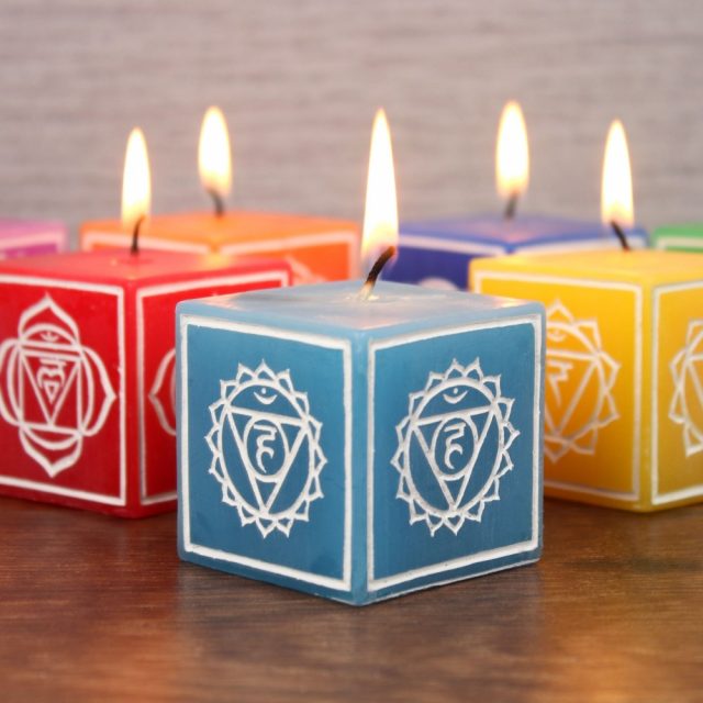 Healing Light Online Psychic Readings and Merchandise Large chakra Candle Set