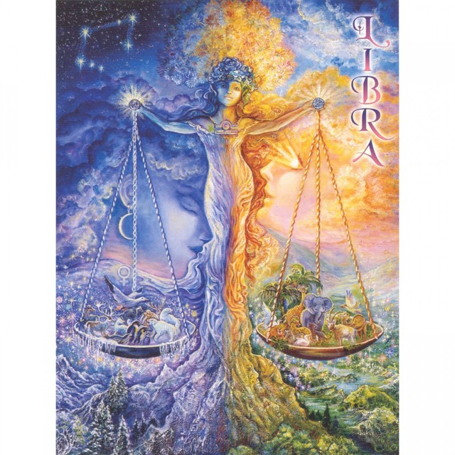 Healing Light Online Psychic Readings and Merchandise Zodiac Greeting Card Libra by Jospephine Wall