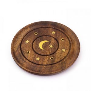 Healing Light Online Psychic Readings and Merchandise Circular Stars and Moon Incense Sticks Holder From India