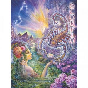 Healing Light Online Psychic Readings and Merchandise Zodiac Greeting Card Scorpio by Josephine Wall