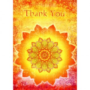 Healing Light Online Psychic Readings and Merchandise Tangerine Thankyou greeting Card by tree Free