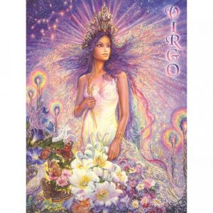 Healing Light Online Psychic Readings and Merchandise Zodiac greeting Card Virgo by Josephine Wall