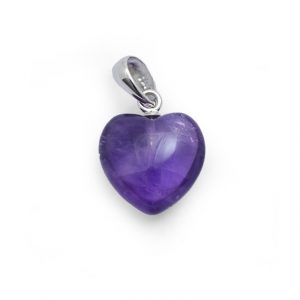 Healing Light Online Psychic Readings and Merchandise small Amethyst Pendant Heart