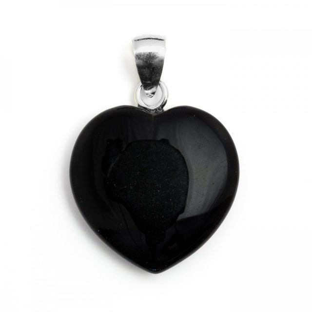 Healing Light Online Psychic Readings and Merchandise Black Obsidian Pendant Heart