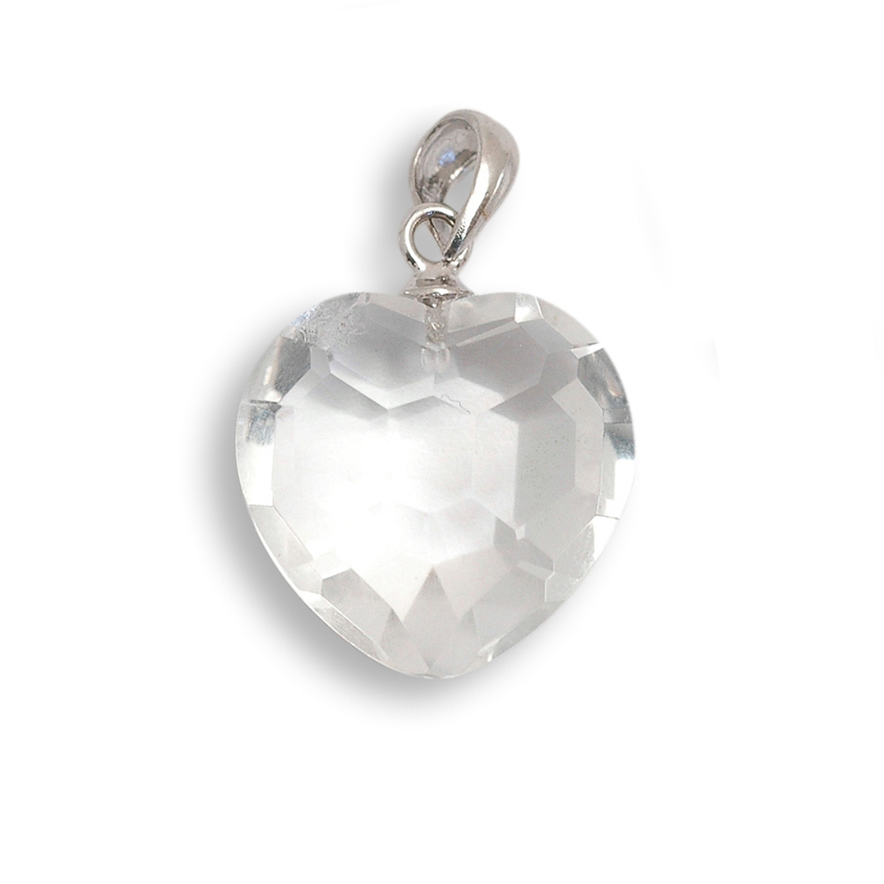 You make your own Jewellery Clear Quartz Faceted Heart Healing Light