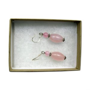 Earrings Drop Rose Quartz for Sale at Healing Light