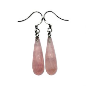 Earrings Drop Rose Quartz for Sale at Healing Light