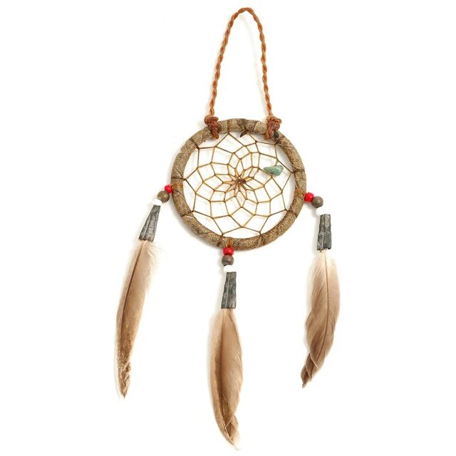 Small Rustic Navajo Dreamcatcher ( 2 Inches) - Healing Light