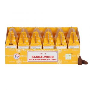 Healing Light Online Psychic Readings and Merchandise Satya Sandalwood Backflow dhoop incense cones