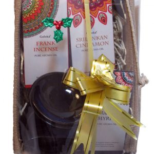 ealing Light Online Psychic Readings and Merchandise Christmas Oils in a jute box