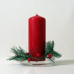 Healing Light Online Psychic Readings and Merchandise Christmas Red Pillar Candle and decoration