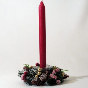 Healing Light Online Psychic Readings and Merchandise Christmas Red Taper Candle and decoration