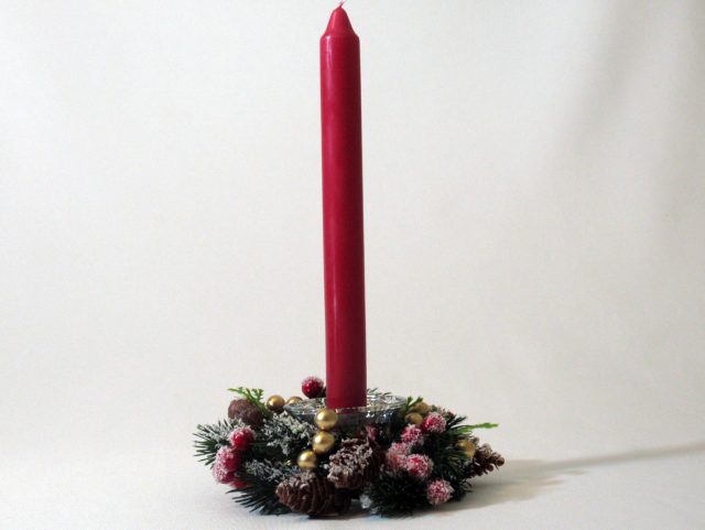 Healing Light Online Psychic Readings and Merchandise Christmas Red Taper Candle and decoration