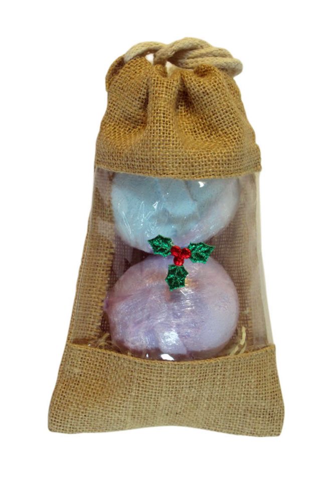 Healing Light Online Psychic Readings and Merchandise Two bath bombs in jute bag