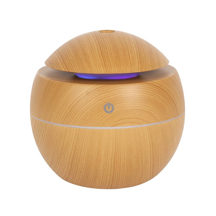 Oils Essential Diffuser Small Round Wood Grain Aroma Diffuser