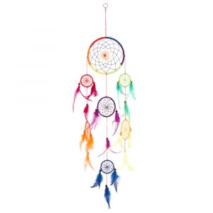 Healing Light 90cm Multi Rainbow Crochet Dreamcatcher Photo