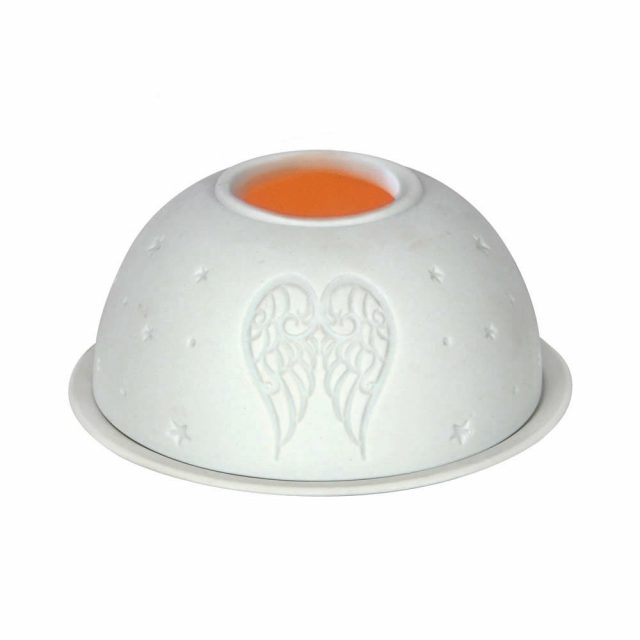 Healing Light Angel Wings Dome Tealight Holder image 3