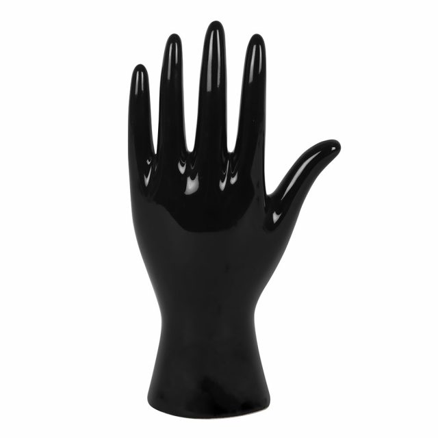 Healing Light Black Ceramic Palmistry Hand Ornament image 3