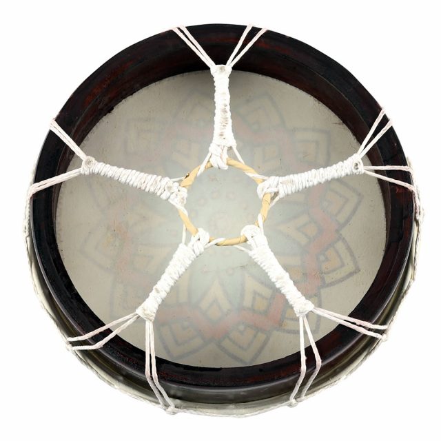 Healing Light Large Patterned Shamanic Drume Photo 3