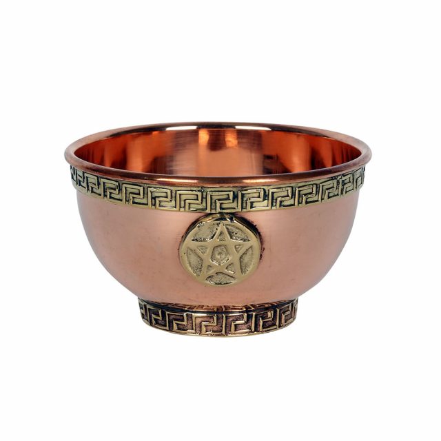 Healing Light Pentagram Brass Offering Bowl Photo
