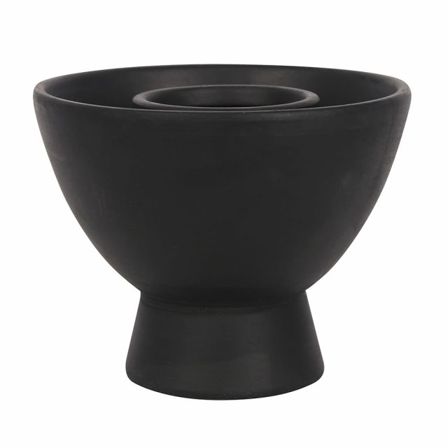 Healing Light Black Pentagram Terracotta Smudge Bowl image 3