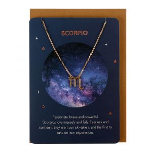 Healing Light Scorpio Zodiac Necklace Card Photo