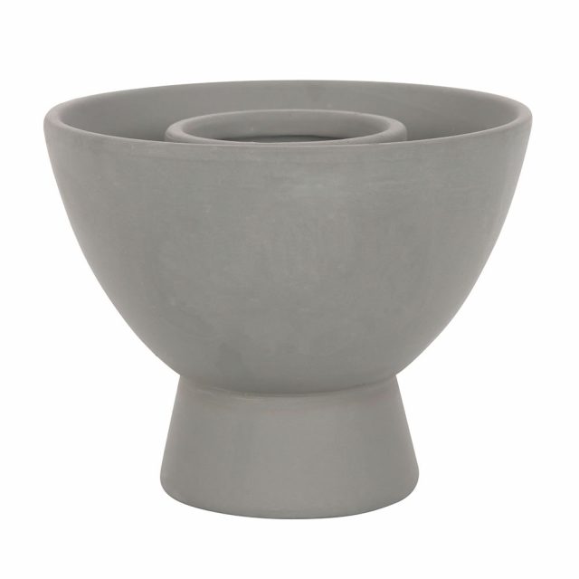 Healing Light Grey Lotus Terracotta Smudge Bowl image 3