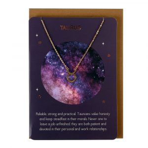 Healing Light Taurus Zodiac Necklace Card Photo