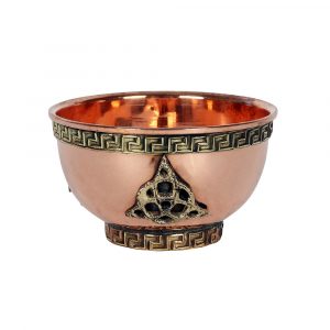 Healing Light Om Symbol Brass Offering Bowl Photo