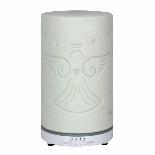 Healing Light White Ceramic Guardian Angel Electric Aroma Diffuser image 2
