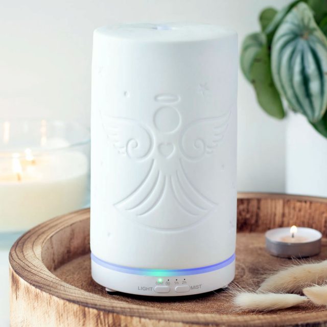Healing Light White Ceramic Guardian Angel Electric Aroma Diffuser main Photo