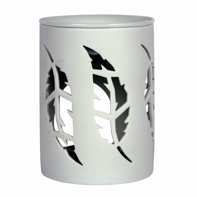 Healing Light White Feather Cut Out Oil Burner image 2