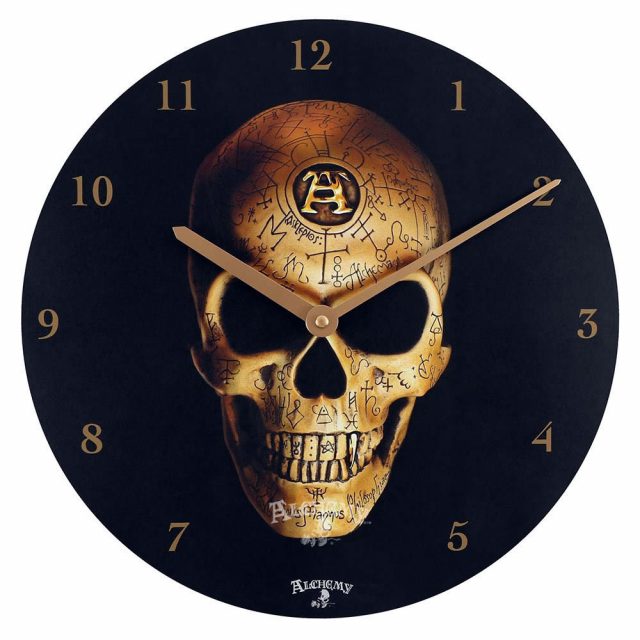Healing Light Alchemy Omega Skull Clock Photo 2